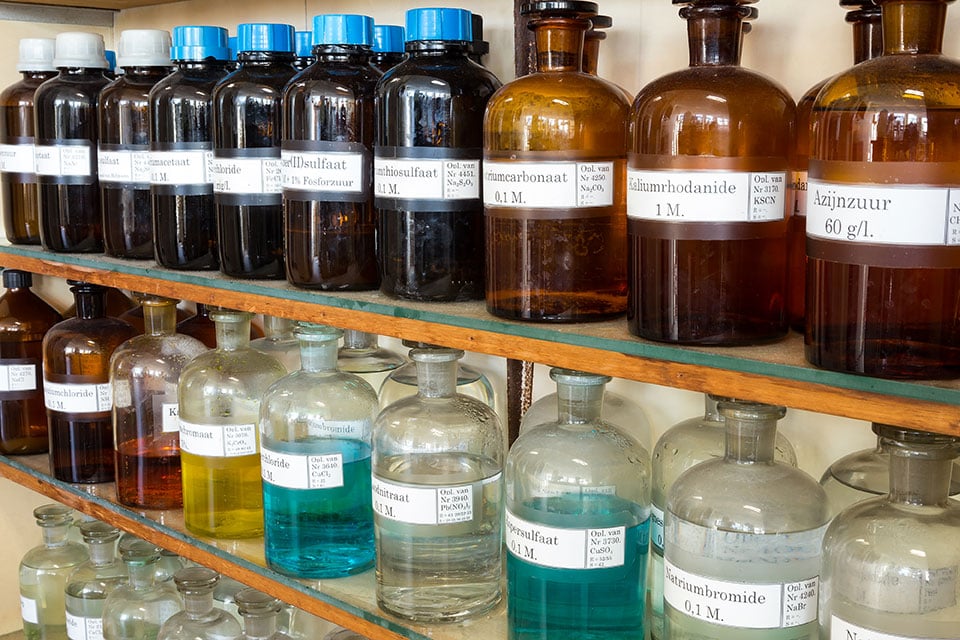 What's the best way to store chemical solvents?